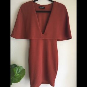 ASOS plunging neck cape dress!