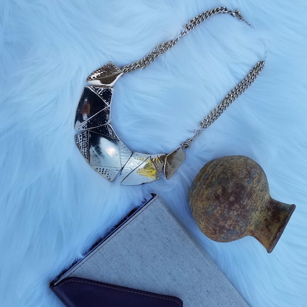 Gold Bib/Collar Statement Necklace