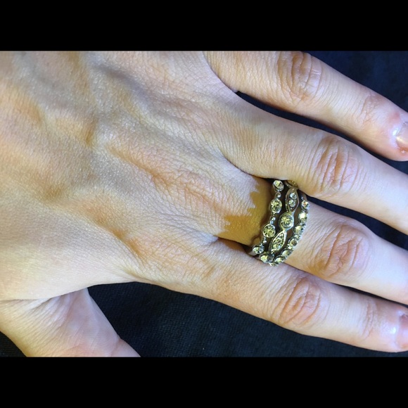 Bundle of 3 silver diamond rings - Picture 5 of 7