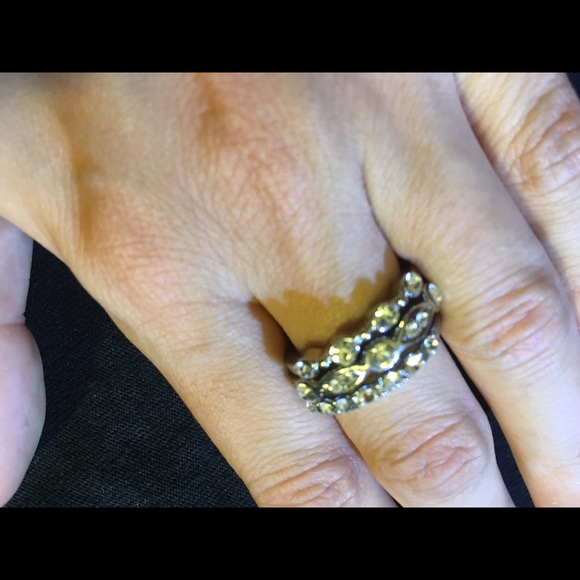 Bundle of 3 silver diamond rings - Picture 6 of 7