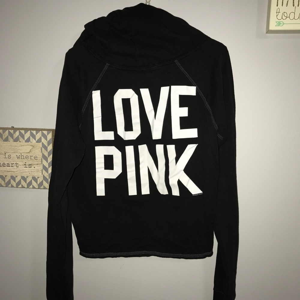 PINK  cropped hoodie