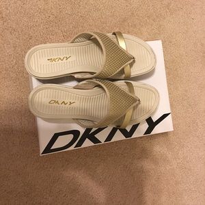 Gold DKNY Sandals