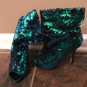 Sequined Booties