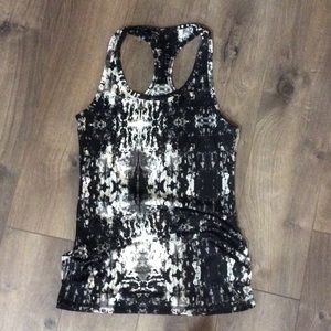 Karma Yoga black and white tank top