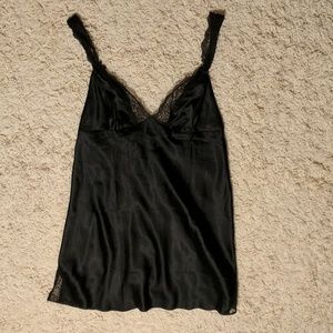 Victoria's Secret Satin Black Slip -Medium