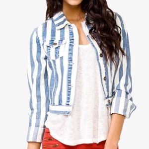 Striped Jean Jacket