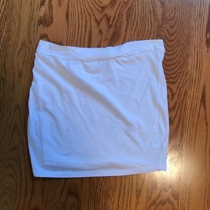 White mini skirt