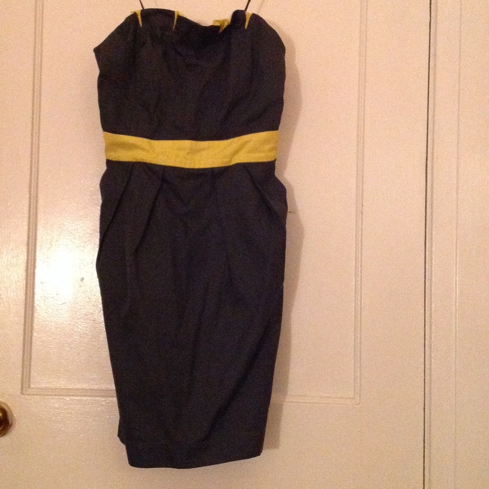 A-line strapless dress