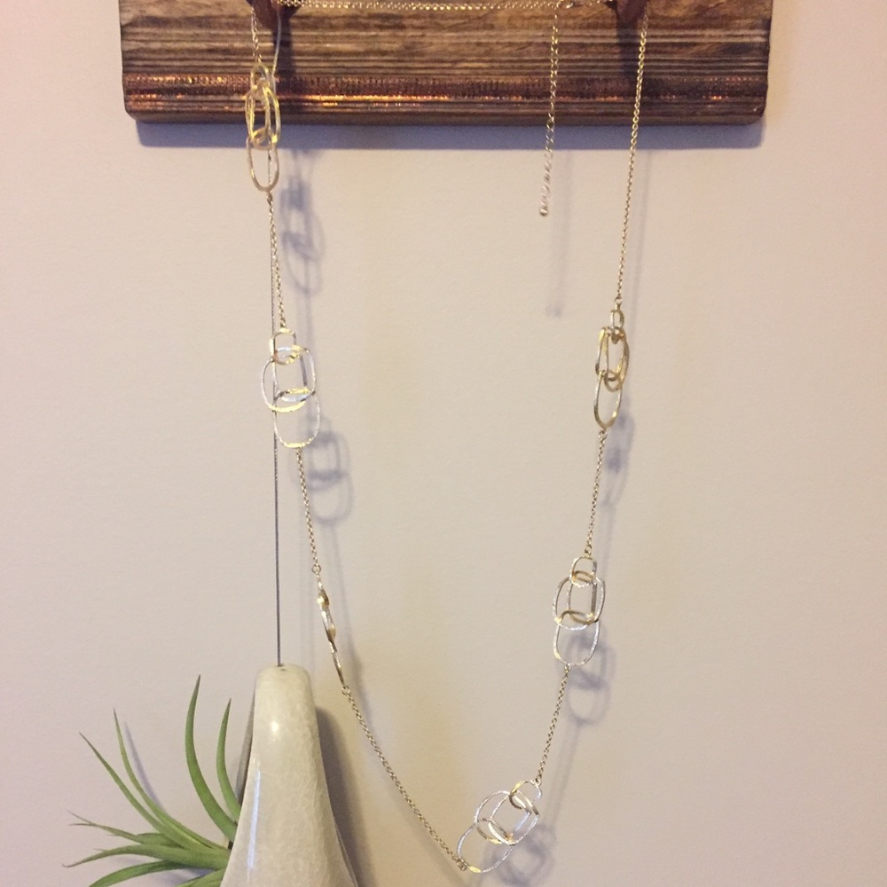 Long gold Towne & Reese necklace