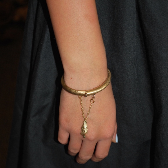 Vintage Jewelry Set, 1970s, Pink Quartz/ brass - Picture 5 of 8