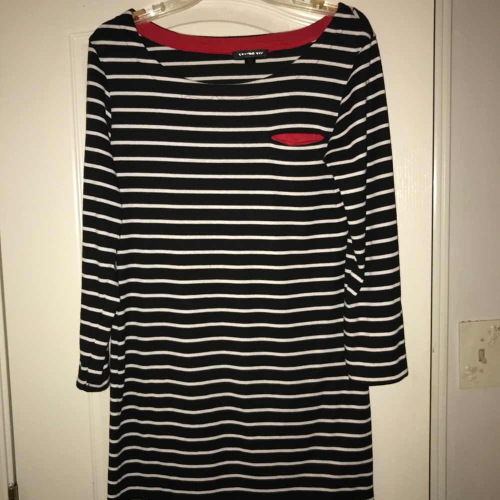 Navy striped dress 👗