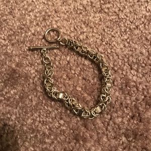 Unisex Byzantine sterling silver bracelet