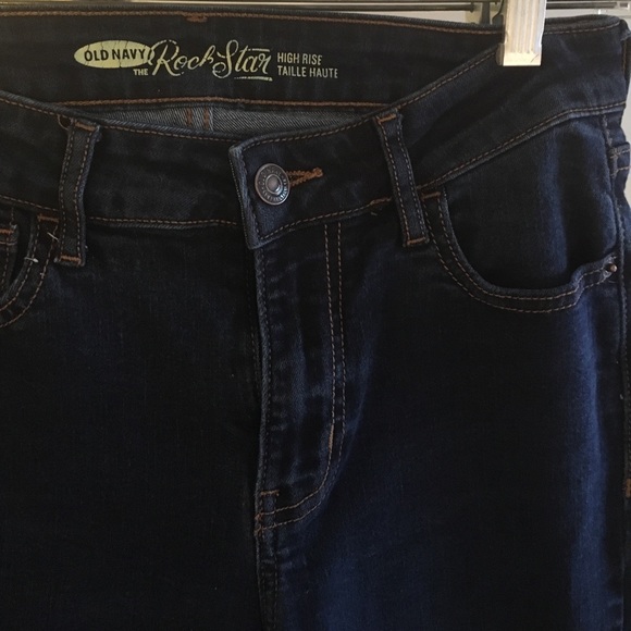 2 pairs of Old Navy high rise Rockstar jeans. - Picture 4 of 8