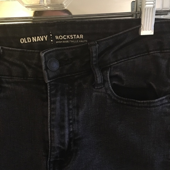 2 pairs of Old Navy high rise Rockstar jeans. - Picture 7 of 8