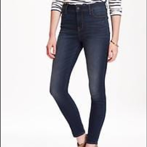 2 pairs of Old Navy high rise Rockstar jeans. - Picture 2 of 8