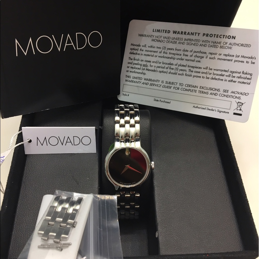 Movado Vetur Silver Stainless Steel Watch
