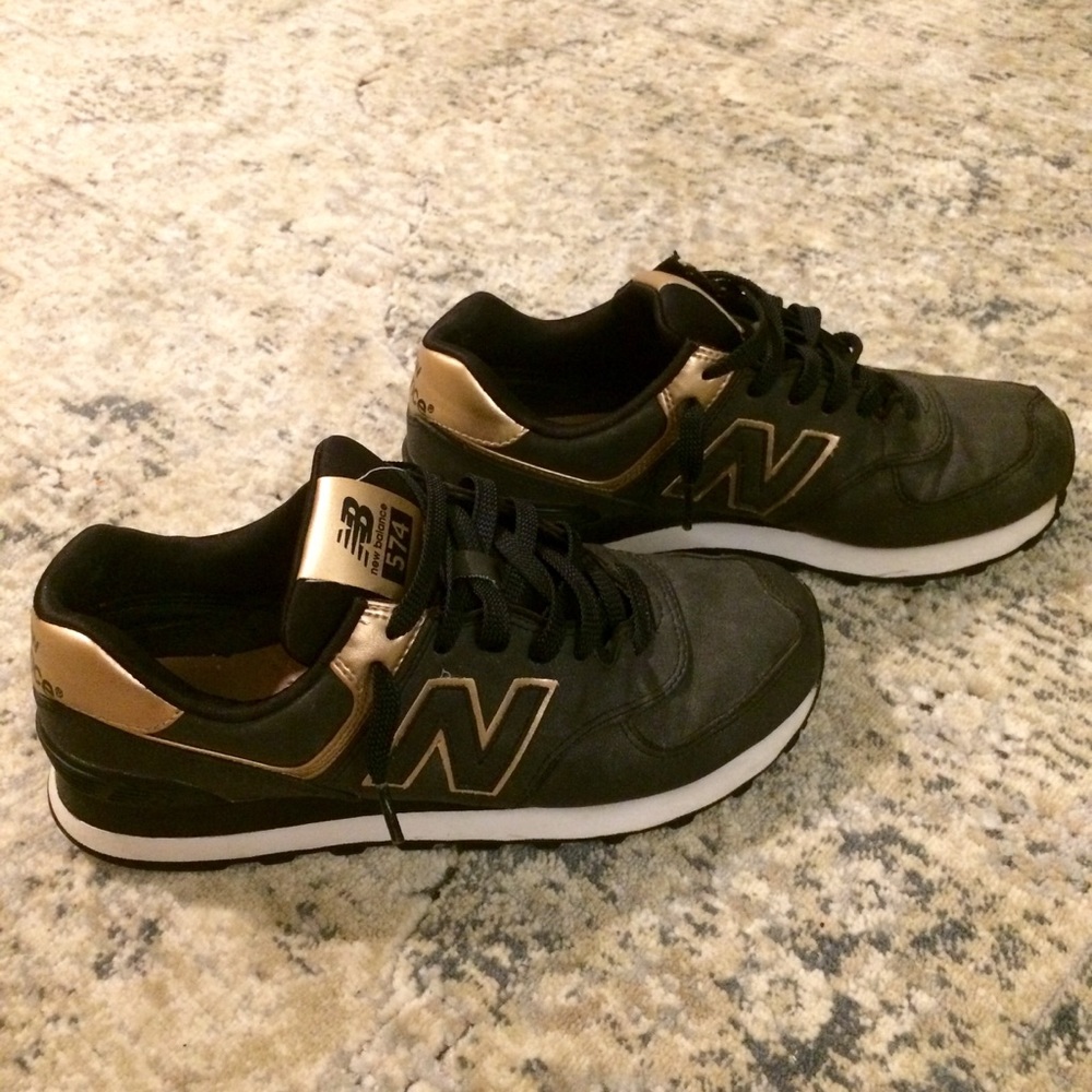 Rose Gold Metallic 574 Sneakers
