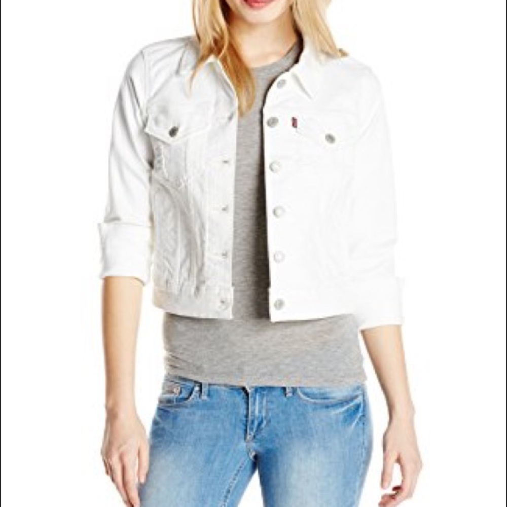 Levi's white denim jacket size XS