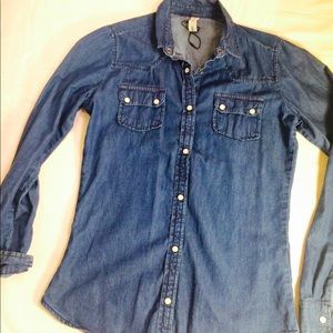 Denim button up shirt
