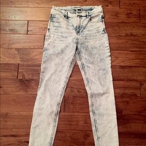Express Acid Wash High Waisted Jeans