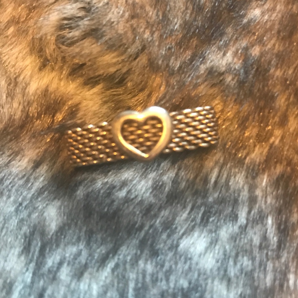 Tiffany and Co. heart mesh ring <3