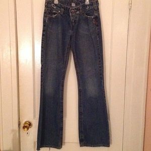 Long semi flare jeans