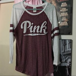 Pink Brand lightweight (thin) baseball shirt