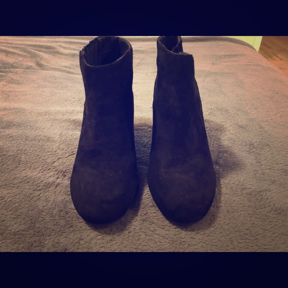 Black Ankle Wedge Booties