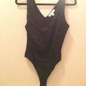 Painted Threads Black Lacey One Piece