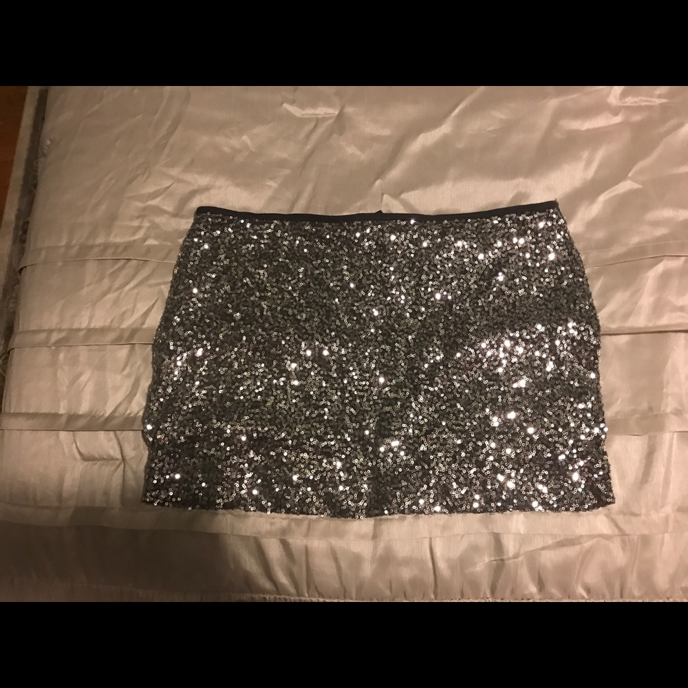 Express sparkly mini skirt