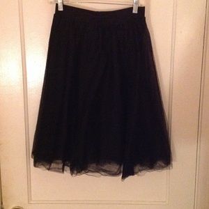 Black tulle skirt