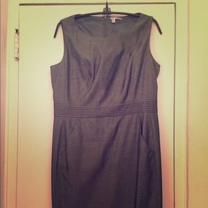 Halogen (Nordstrom) suit dress, dark gray, size 8