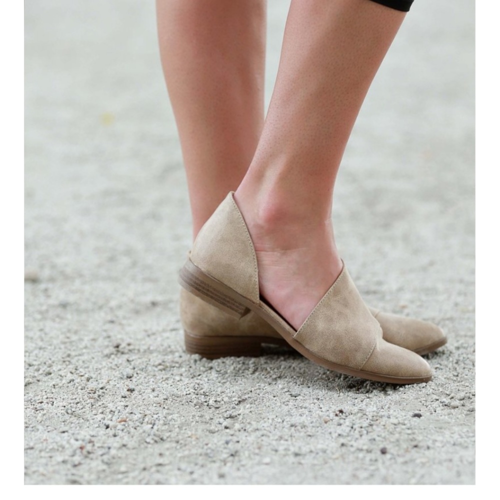Taupe slip on shoe