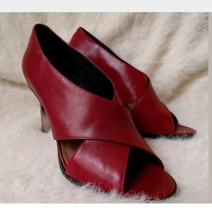 Derek Lam Trey Red Heel Sz 9 open toe