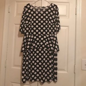 Sexy Polkadots peplum career dress
