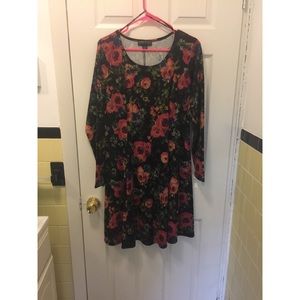 Forever 21 Earthy Floral Skater Dress 1X