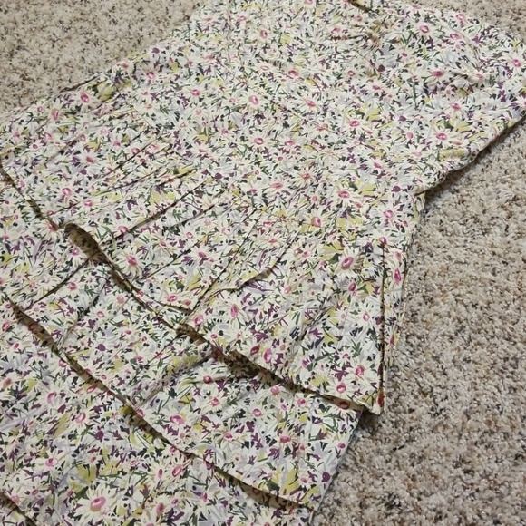 J. Crew Floral Strapless Ruffle Dress - Picture 3 of 3