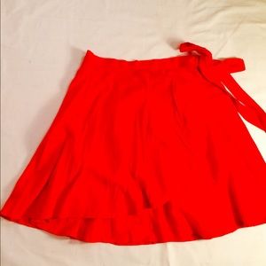Red wrap skirt 💄