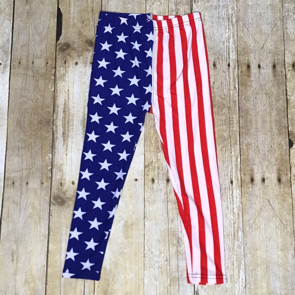 ‼️KIDS AMERICAN FLAG LEGGINGS⬇️