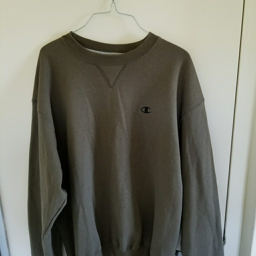 Vintage olive green champion crewneck sweater