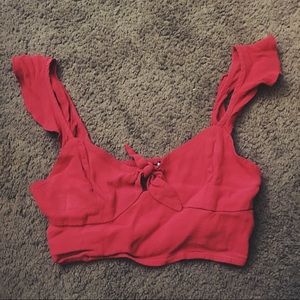 Ruffle Tie Crop Top Ruffle Tie Crop Top