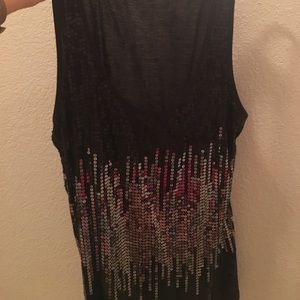 Black Michael Kors Sequin Top