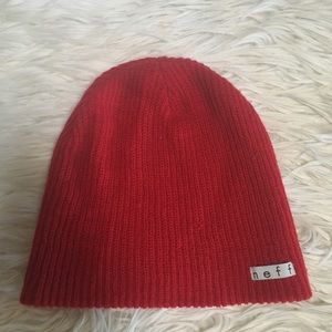 ✨ barely worn ✨red Neff beanie