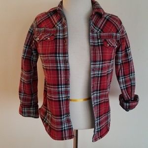 Lumberjack plaid snap button flannel Lumberjack plaid snap button flannel