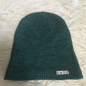 ✨ Barely worn ✨ green Neff beanie