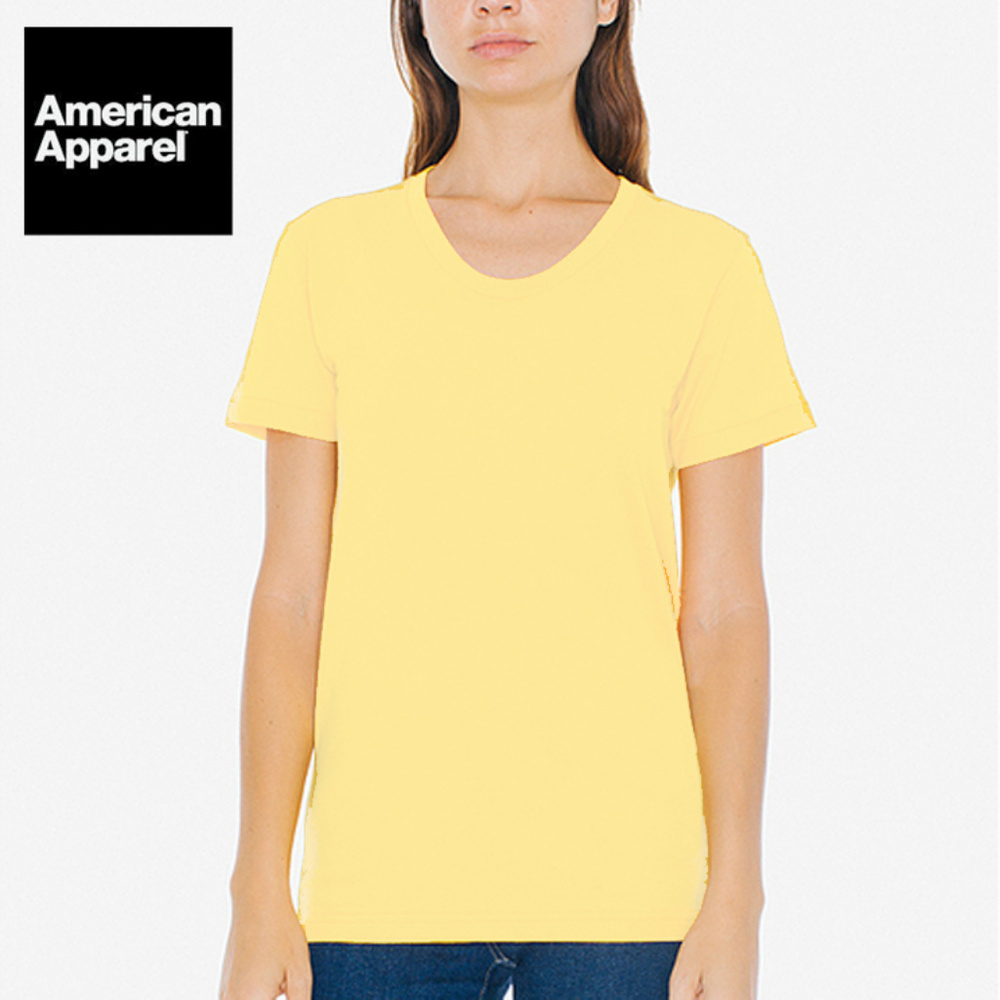 AMERICAN APPAREL Yellow Short Sleeve Tee