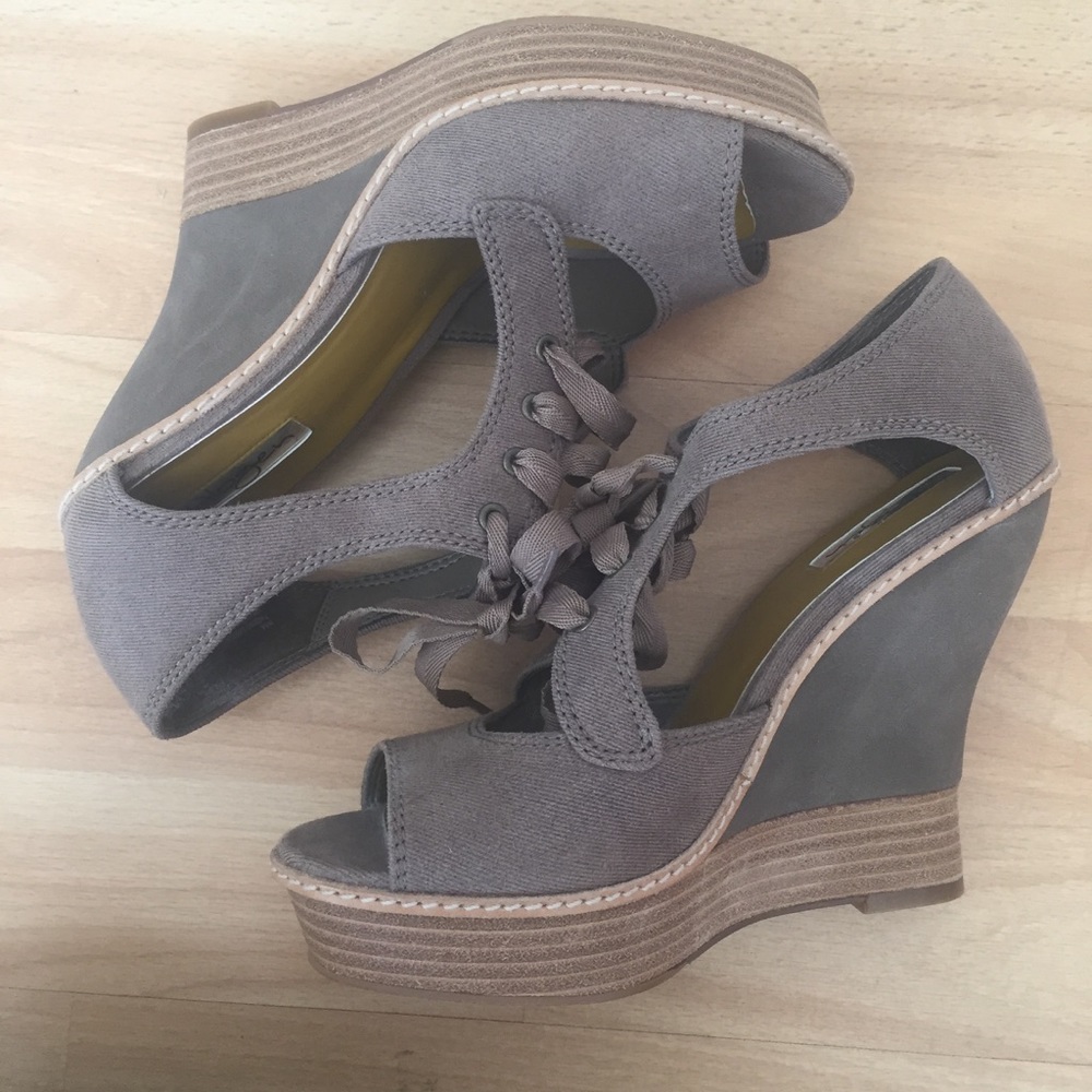 Halogen lace up wedges