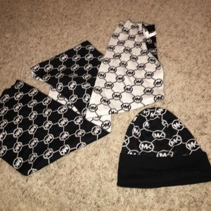 MK scarf and beanie