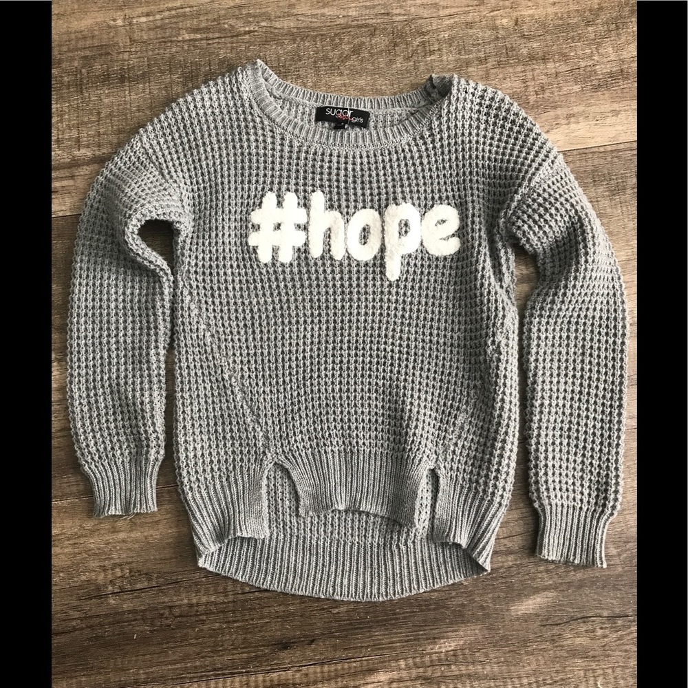 NWTO 👧🏽 sweater.gray high low #HOPE