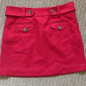 J. Crew Red Mini Skirt sz 2 J. Crew Red Mini Skirt sz 2
